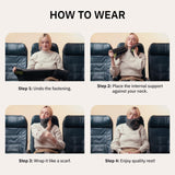 trtl Pillow - Scientifically Proven, Super Soft Neck Support Travel Pillow for Airplanes - Lightweight and Machine Washable - Ergonomic Design for Traveling on Flights, Cars, and Trains - Black