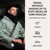 trtl Pillow - Scientifically Proven, Super Soft Neck Support Travel Pillow for Airplanes - Lightweight and Machine Washable - Ergonomic Design for Traveling on Flights, Cars, and Trains - Black