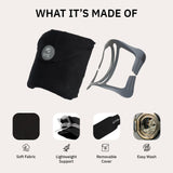 trtl Pillow - Scientifically Proven, Super Soft Neck Support Travel Pillow for Airplanes - Lightweight and Machine Washable - Ergonomic Design for Traveling on Flights, Cars, and Trains - Black