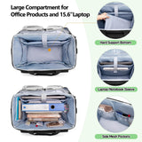 Trunab Rolling Teacher Bag with Expandable File Pocket and Detachable Trolley, Teacher Tote Bag with Wheels for up to 15.6 Inches Laptop (Patented Design) (Black)