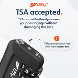 TSA Accepted Luggage Travel Lock, Set - Your - Own Combination Lock for School Gym Locker, Luggage Suitcase Baggage Locks, Filing Cabinets, Toolbox, Case (Black, 2 Pack)
