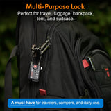 TSA Approved Cable Luggage Locks, Re - settable Combination with Alloy Body