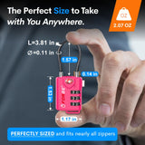 TSA Approved Cable Luggage Locks, Re - settable Combination with Alloy Body