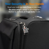 TSA Approved Cable Luggage Locks, Re - settable Combination with Alloy Body