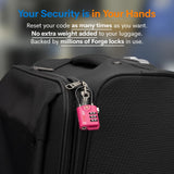 TSA Approved Cable Luggage Locks, Re - settable Combination with Alloy Body