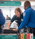 TSA Approved Luggage Locks, Travel Locks Which Also Work Great as Gym Locks, Toolbox Lock, Backpack and More, Black 4 Pack