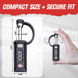 TSA Approved Tactical Gun Case Lock - Protective Rubber Sleeve & Cut - Resistant MonoShaft - Secure Single Shaft Padlock for Guns Luggage Rifles Pistols & Revolver Cases - Child Safe