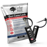 TSA Approved Tactical Gun Case Lock - Protective Rubber Sleeve & Cut-Resistant MonoShaft - Secure Single Shaft Padlock for Guns Luggage Rifles Pistols & Revolver Cases - Child Safe
