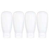 TSA Approved Travel Bottles Set for Toiletries Travel Size Containers Kit 4 Pack Portable Leak Proof Refillable Squeeze Cosmetic Airplane Essential Shampoo Hair Conditioner Body Lotion Bath Shower Gel