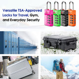 TSA Approved Travel Luggage Locks, Open Alert Combination Lock for School Office & Gym Locker ,Toolbox, Pelican Case,Easy Read Dials - 1, 2 & 4 Pack (1, Yellow 2 Pack)