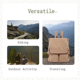 TSD Brand Canvas Backpack Lightweight Travel Daypack Carry On Laptop Backpack Hiking Casual Daypack Backpack (Khaki)