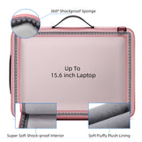 TUDEQU Laptop Bag 15.6 inch with Strap,Computer Bag,Laptop Case 15.6 inch,Laptop Sleeve 15.6 inch,Pink Laptop Bag 15.6 Women