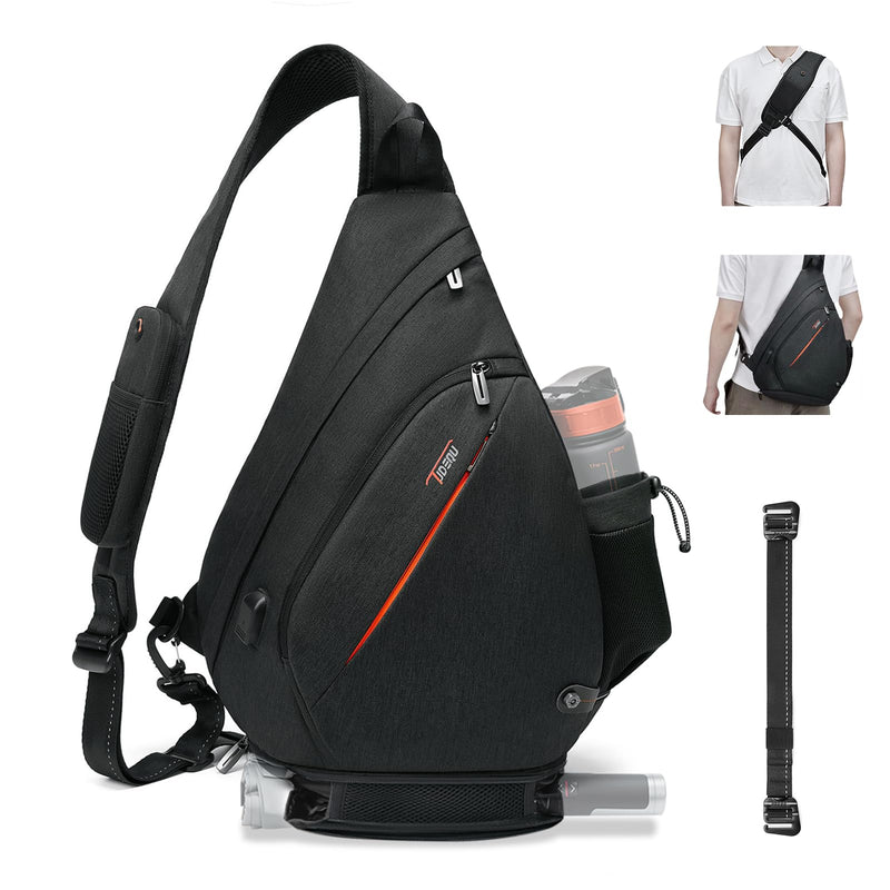 TUDEQU Sling Bag for Women,8 Pockets Sling Bag One Strap Small Crossbody Backpack for Women,19L Sling Backpack Travel Hiking Outdoor Walking Daypack