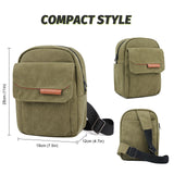 TULLIO Camera Bag Small, Crossbody Camera Bag Purse Waterproof Canvas Shoulder Photo Case Photography Sling Bag for Mirrorless or DSLR SLR