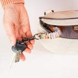 Tumble Satin Luxe VL Belt Bag, METALLIC BLUE MOON