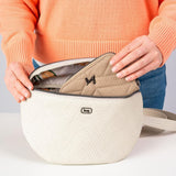 Tumble Satin Luxe VL Belt Bag, METALLIC BLUE MOON