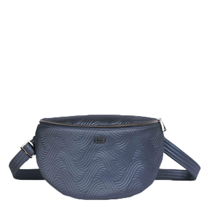 Tumble Satin Luxe VL Belt Bag, METALLIC BLUE MOON