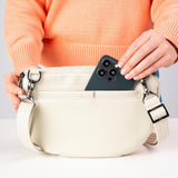 Tumble Satin Luxe VL Belt Bag, METALLIC BLUE MOON
