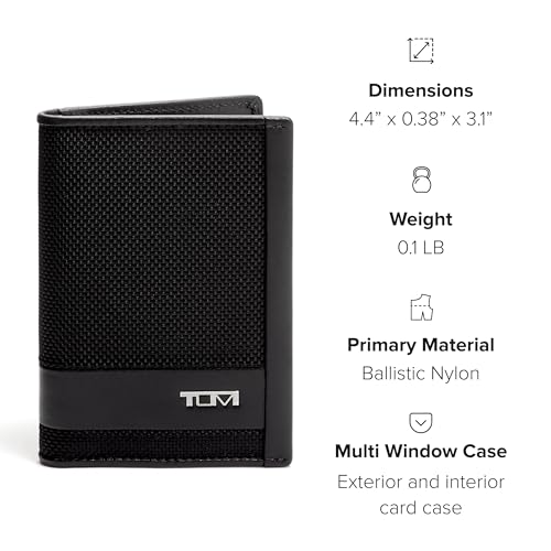 Tumi 01192274 ALPHA SLG Multi - Window Card Case Official Genuine Product, Black, One Size