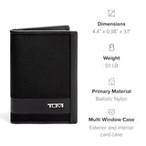 Tumi 01192274 ALPHA SLG Multi - Window Card Case Official Genuine Product, Black, One Size