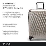 TUMI - 19 Degree Lite 4 Wheel Luggage - Lightweight and Highly Durable, Modern Contour, Hard Shell Men's and Women's Suitcase - 21.75" International Carry - On, Titanium Grey