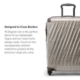 TUMI - 19 Degree Lite 4 Wheel Luggage - Lightweight and Highly Durable, Modern Contour, Hard Shell Men's and Women's Suitcase - 21.75" International Carry - On, Titanium Grey