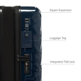 TUMI - 19 Degree Medium Checked Luggage 4 Wheeled Packing Case - Hard Shell Suitcase - 26.0" X 17.5" X 10.0" - Navy
