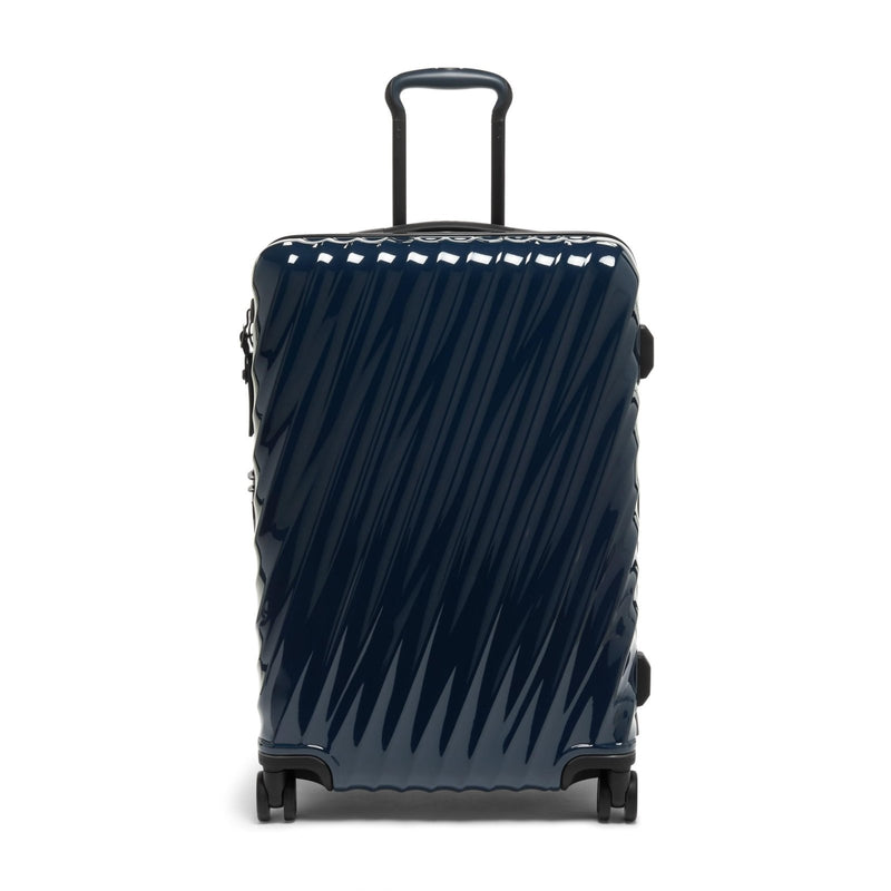 TUMI - 19 Degree Medium Checked Luggage 4 Wheeled Packing Case - Hard Shell Suitcase - 26.0" X 17.5" X 10.0" - Navy