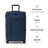 TUMI - Aerotour 4 Wheel Expandable Luggage - Men's and Women's Lightweight Business and Leisure Travel Suitcase - 21.75" International Expandable Carry - On, Navy