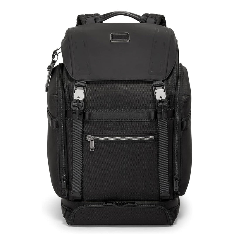 TUMI - Alpha Bravo Expedition Flap Backpack - Large Carry On Backpack - 21.0" X 12.5" X 7.5" - Fits up to 17" Laptop - Black