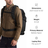 TUMI - Alpha Bravo Expedition Flap Backpack - Large Carry On Backpack - 21.0" X 12.5" X 7.5" - Fits up to 17" Laptop - Black