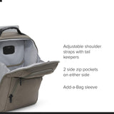 TUMI - Alpha Brief Pack - Men's and Women's Work and Travel Laptop Backpack with Padded Adjustable Strap - Fits Up to 15" Screen - Grey Alloy