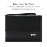 TUMI - Alpha Double Billfold - Men's Premium Wallet - Secure & Durable with Hidden Card Pocket - Black