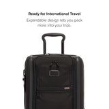 TUMI - Alpha Dual Access Expandable Carry - On Luggage - Zipper Expansion - Durable Ballistic Nylon Lightweight Suitcase - TSA Lock Tracer - Dark Black