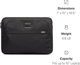 TUMI - Alpha Laptop Cover - Protective Computer Case for Business & Travel - Durable Computer Sleeve - Large, Fits Up to 15" Laptop, Black
