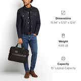 TUMI - Alpha Medium 15" Expansion Laptop Briefcase - Professional Briefcase for Commute or Travel - Padded Compartment Fits up to 15" Screen - Black