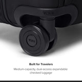 TUMI - Alpha Medium Dual Access Expandable 4 - Wheeled Checked Luggage - Zipper Expansion - Durable Ballistic Nylon - Medium Capacity Suitcase with TSA Lock - Black
