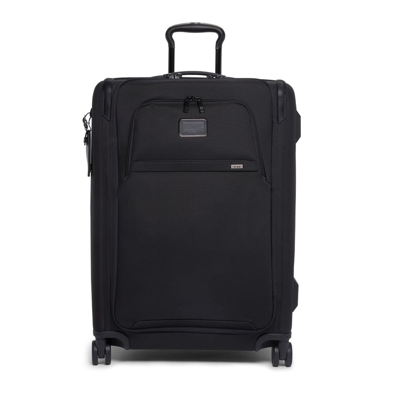 TUMI - Alpha Medium Dual Access Expandable 4 - Wheeled Checked Luggage - Zipper Expansion - Durable Ballistic Nylon - Medium Capacity Suitcase with TSA Lock - Black