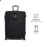 TUMI - Alpha Medium Dual Access Expandable 4 - Wheeled Checked Luggage - Zipper Expansion - Durable Ballistic Nylon - Medium Capacity Suitcase with TSA Lock - Black