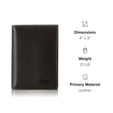 TUMI - Delta L - Fold Wallet with RFID Lock - Slim Bifold Leather Wallet - ID Window & Card Slots - Premium Gift Box - 4" x 3" - Black