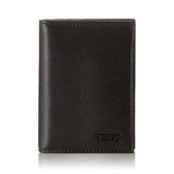 TUMI - Delta L - Fold Wallet with RFID Lock - Slim Bifold Leather Wallet - ID Window & Card Slots - Premium Gift Box - 4" x 3" - Black
