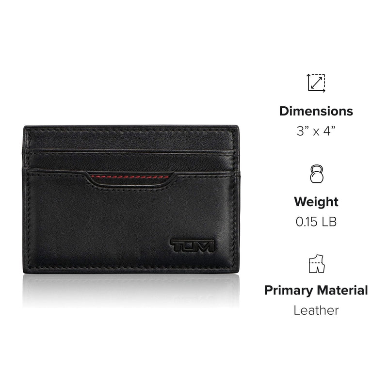 TUMI - Delta Slim Card Case - Men's Leather Wallet for Everyday & Travel - Black