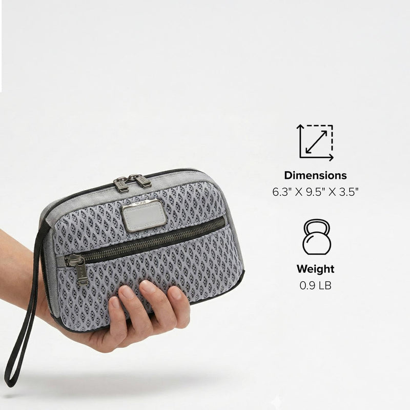 Tumi Mens Response Travel Kit Pearl Grey Mesh One Size