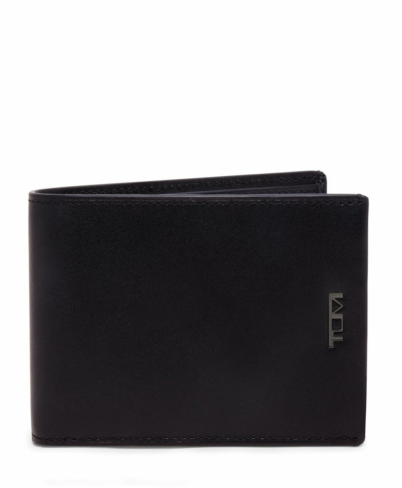 TUMI - Nassau Double Billfold Wallet - Men's Premium Leather Card Holder - RFID Protection - Smooth Black Leather