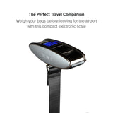 TUMI Scale - Portable, Handheld Digital Luggage Scale - Suitcase Scale Weighs Pounds & Kilograms - Holds up to 100 Lb - Gun Metal/Black