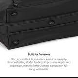 Tumi Unisex Double Expansion Duffel, Black, One Size