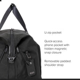 Tumi Unisex Double Expansion Duffel, Black, One Size
