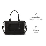 TUMI - Voyageur Contine Weekender - Travel Weekend Bag for Women - Holds Up to 14" Laptop - Multiple Compartment & Pockets - Black & Gunmetal Hardware