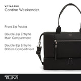 TUMI - Voyageur Contine Weekender - Travel Weekend Bag for Women - Holds Up to 14" Laptop - Multiple Compartment & Pockets - Black & Gunmetal Hardware