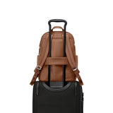 TUMI - Voyageur Raina Backpack - Women's Premium Leather Backpack - Everyday Bag with Phone Pocket & Laptop Compartment - Sienna